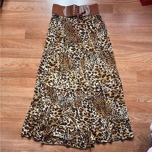 Leopard Print Women's Skirt